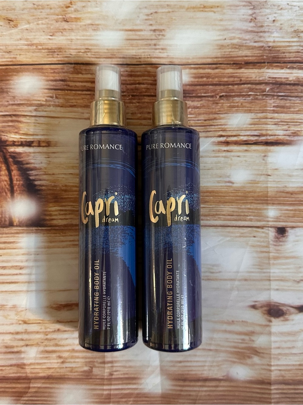 Pure Romance Capri Dream Hydrating Body Oil 7 Fl. Oz NWT Bundle Of 2